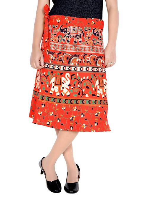 orange cotton long skirt - 19607214 - Very Small Image - 1