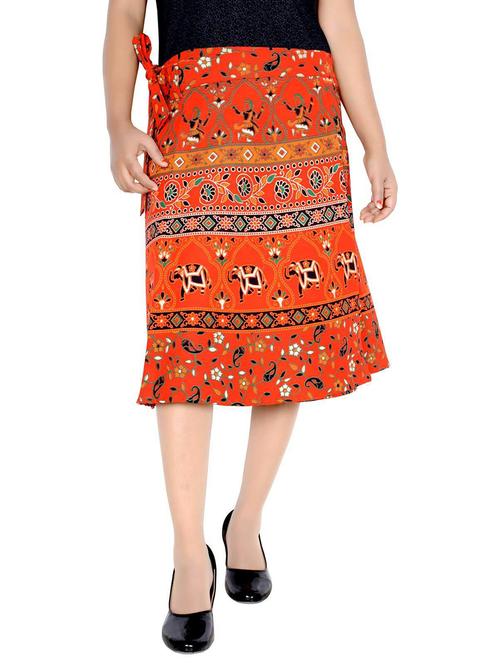 orange cotton long skir - 19607215 - Very Small Image - 1