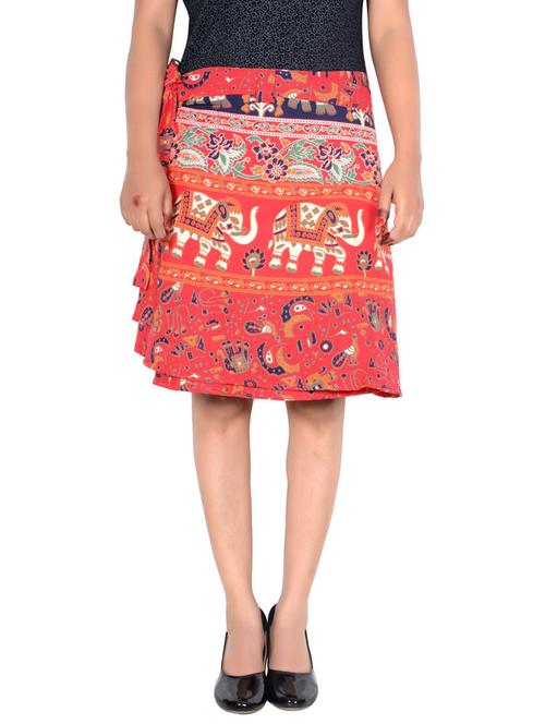 red cotton skirt - 19607259 - Very Small Image - 1