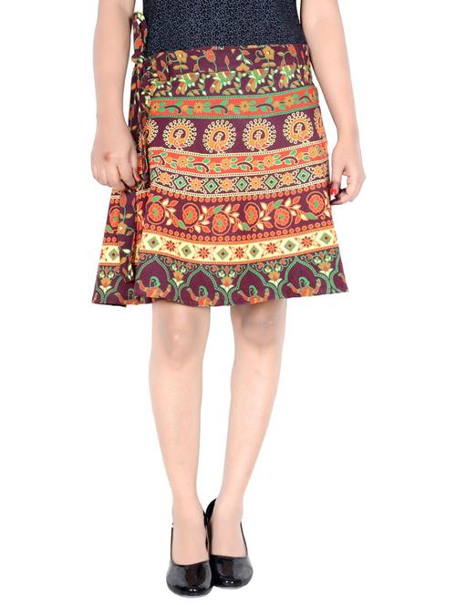 purple cotton printed skirt - 19607348 - Very Small Image - 1