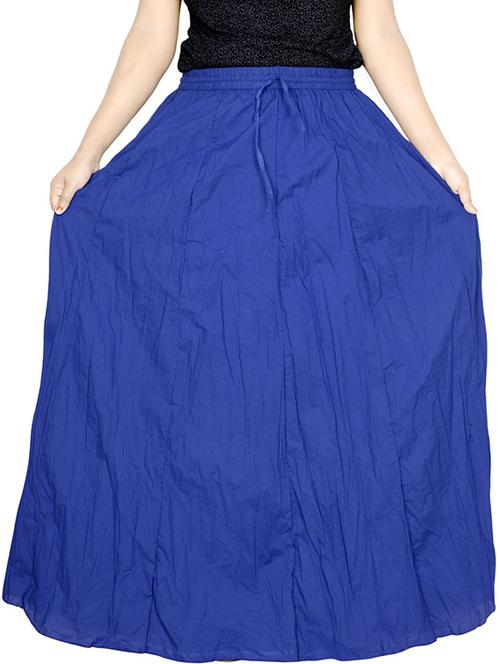 blue cotton flared skirt - 19607413 - Very Small Image - 1