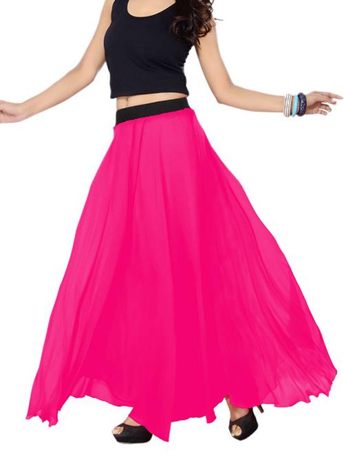 pink flared skirt - 19607427 - Very Small Image - 1