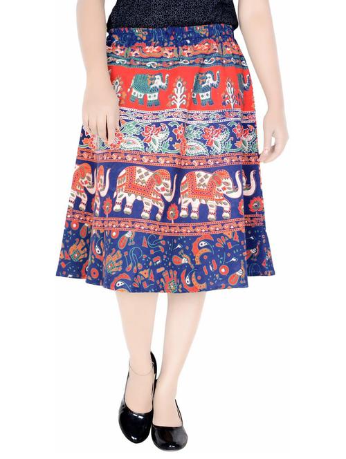 multi colored cotton flared skirt - 19607639 - Very Small Image - 1