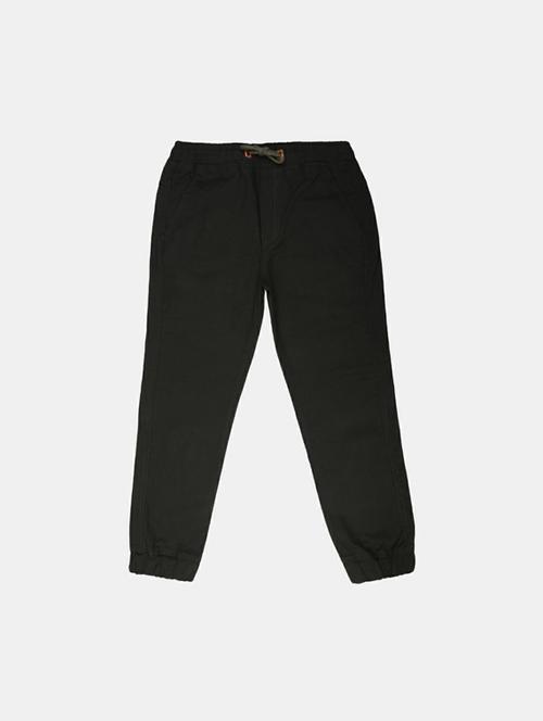 olive solid casual trouser - 19607890 - Very Small Image - 1