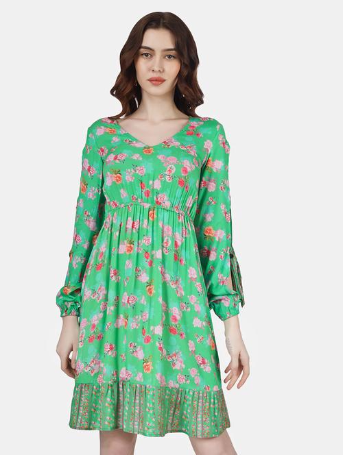 women's fit & flare floral dress - 19608280 - Very Small Image - 1