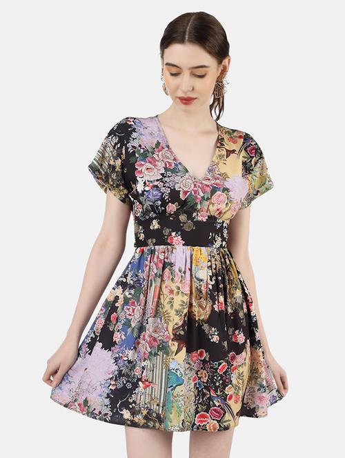 women's fit & flare floral dress - 19608281 - Very Small Image - 1