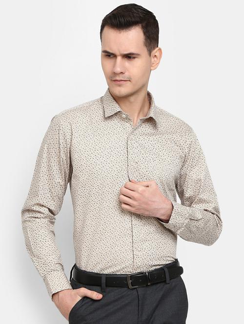 mens micro print formal shirt - 19608550 - Very Small Image - 1