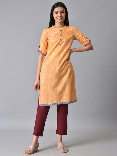 mandarin collar kurta pant set - 19608960 - Very Small Image - 1
