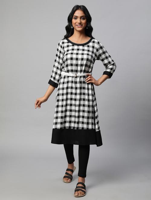 round neck kurta legging set - 19608982 - Very Small Image - 1