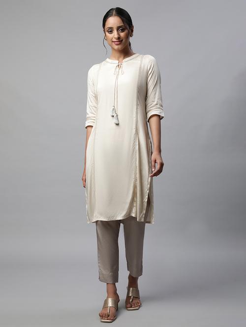 women's straight kurta - 19609028 - Very Small Image - 1