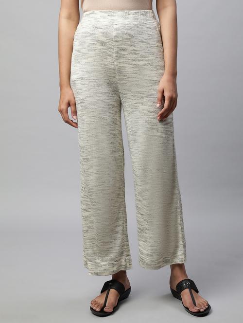 grey solid straight palazzo - 19609155 - Very Small Image - 1