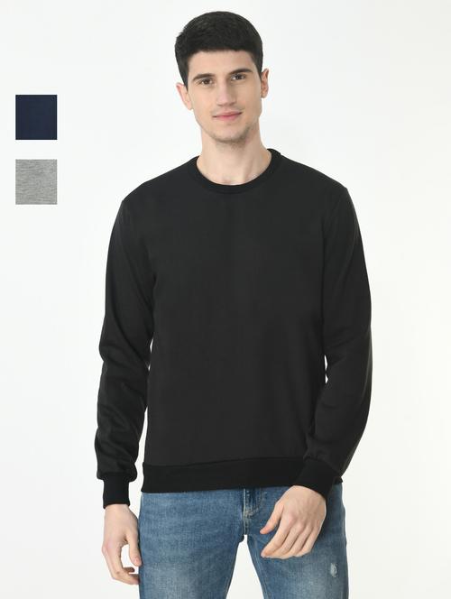 mens combo sweatshirt - 19609451 - Very Small Image - 1