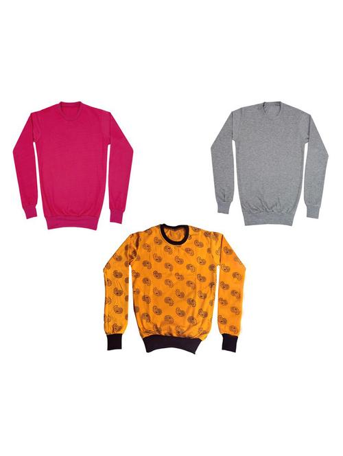 girls printed sweatshirt combo - 19609761 - Very Small Image - 1