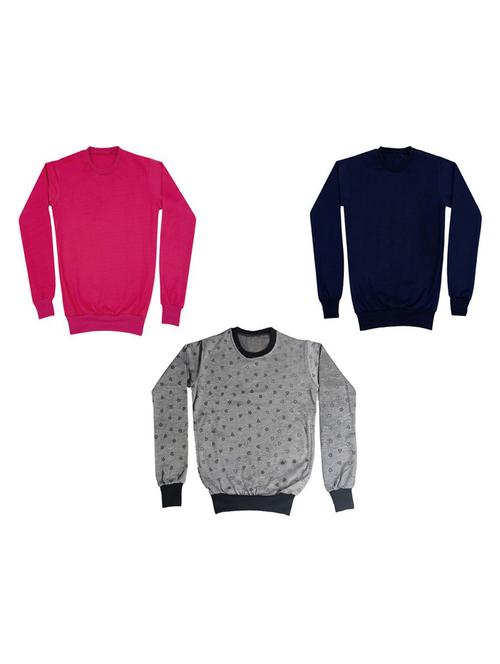 girls printed sweatshirt combo - 19609776 - Very Small Image - 1