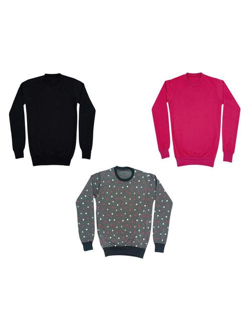 girls printed sweatshirt combo - 19609835 - Very Small Image - 1
