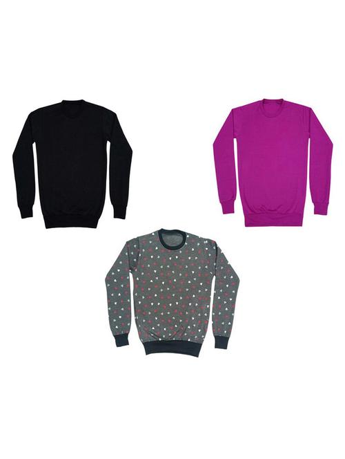girls printed sweatshirt combo - 19609845 - Very Small Image - 1