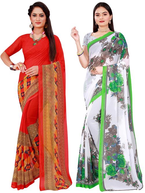 women's saree combo with blouse - 19613622 - Very Small Image - 1