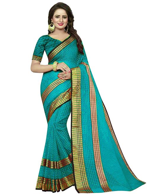 check chanderi saree with blouse - 19614281 - Very Small Image - 1
