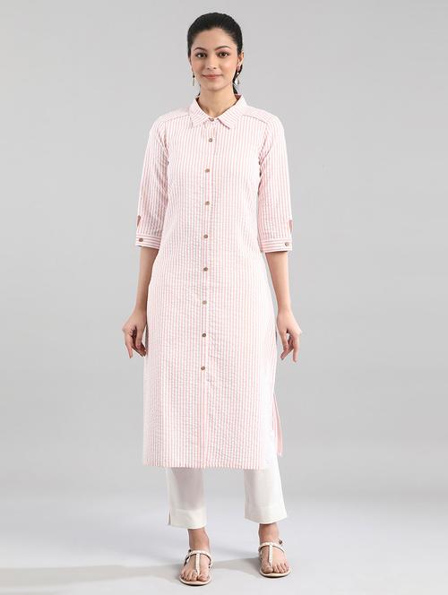 women's straight kurta - 19614325 - Very Small Image - 1
