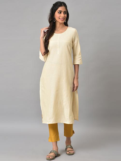 women's straight kurta - 19614347 - Very Small Image - 1