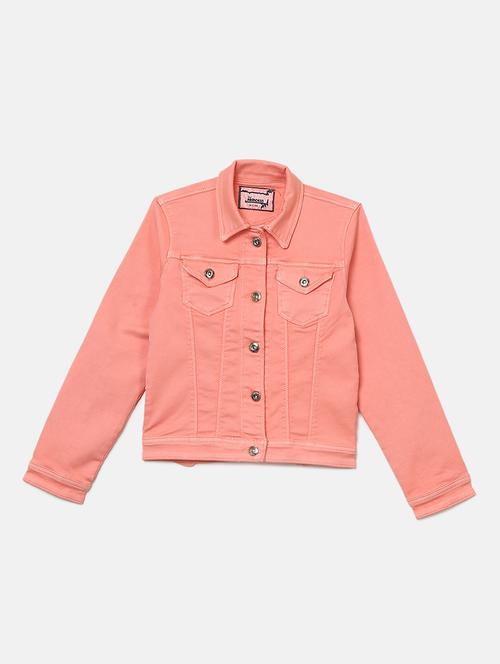 girls shirt collar solid regular jacket - 19614556 - Very Small Image - 1