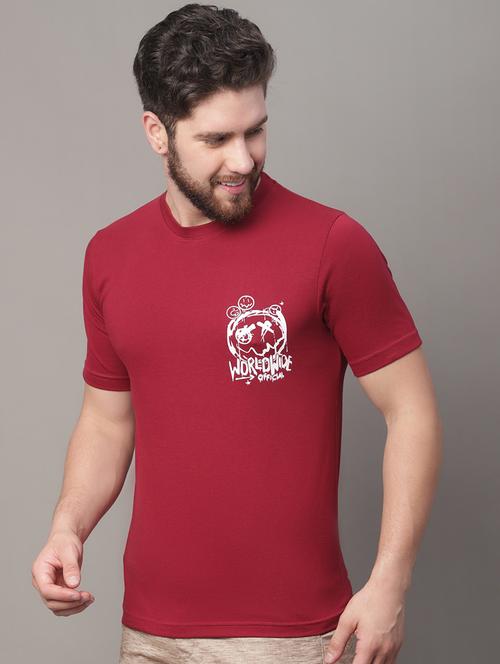 round neck back printed t-shirt - 19615161 - Very Small Image - 1
