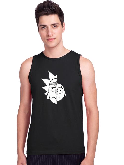 chest-printed cotton vest - 19615531 - Very Small Image - 1