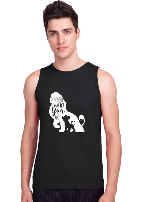 chest-printed cotton vest - 19615583 - Very Small Image - 1