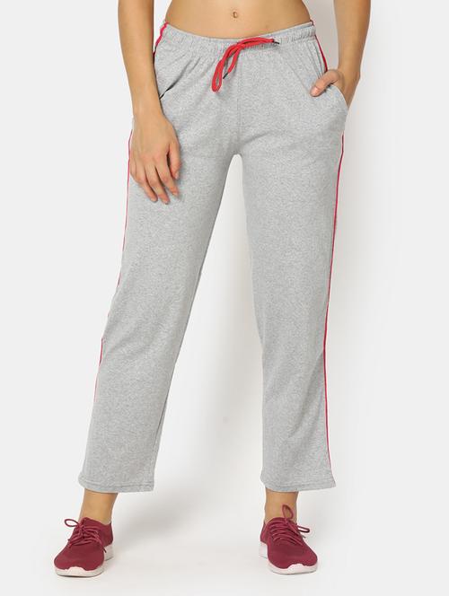 grey mid rise solid track pant - 19615931 - Very Small Image - 1