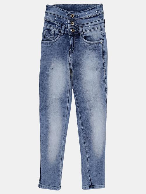 girls solid slim fit jeans - 19616149 - Very Small Image - 1