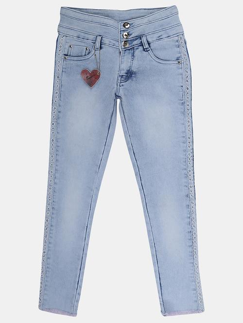 girls solid slim fit jeans - 19616160 - Very Small Image - 1