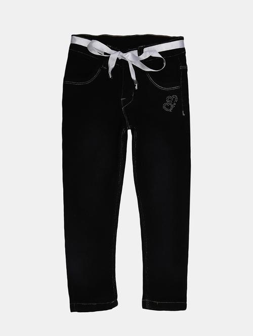 girls solid slim fit jeans - 19616161 - Very Small Image - 1