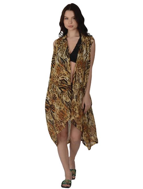 brown printed sarongs - 19616755 - Very Small Image - 1