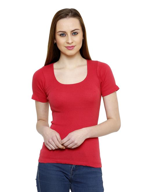 women's straight scoop neck top - 19617352 - Very Small Image - 1
