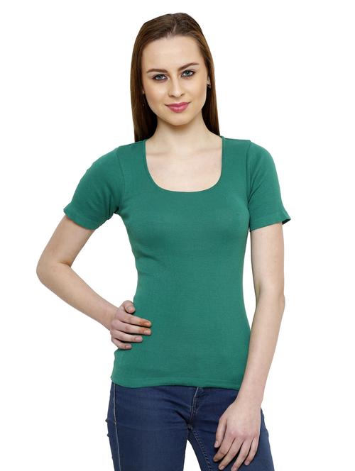 women's straight round neck top - 19617377 - Very Small Image - 1