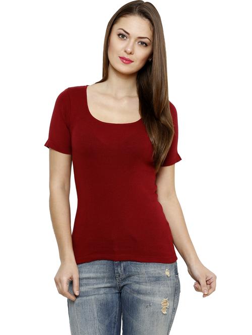 women's straight round neck top - 19617382 - Very Small Image - 1