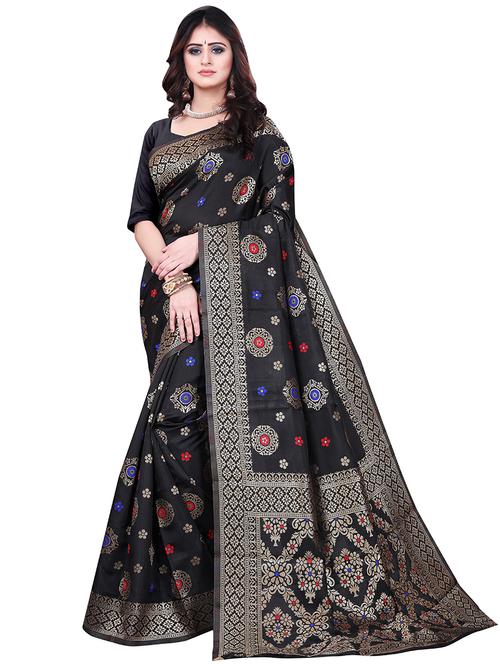 floral woven saree - 19617658 - Very Small Image - 1