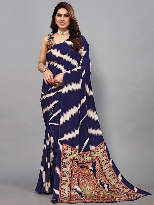 kalamkari printed saree with blouse - 19617661 - Very Small Image - 1