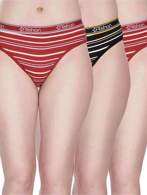 alishan women's striped bikini panty combo - 19618368 - Very Small Image - 1
