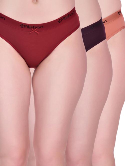 alishan women's solid bikini panty combo - 19618515 - Very Small Image - 1
