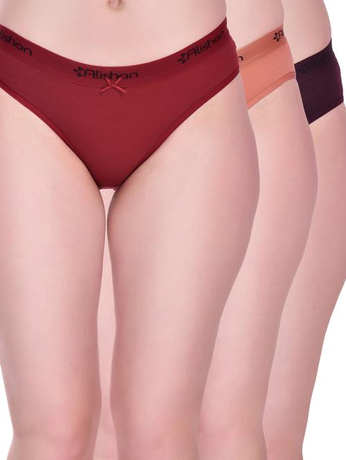 alishan women's solid bikini panty combo - 19618519 - Very Small Image - 1
