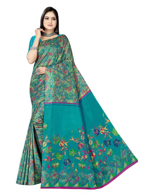 multi color printed saree with blouse - 19618630 - Very Small Image - 1