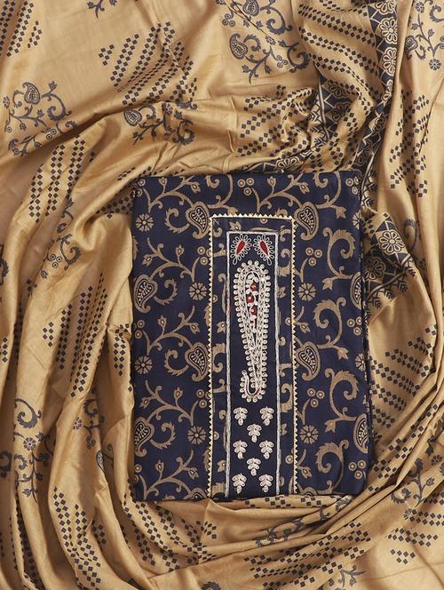 zari work self design unstitched suit set - 19618657 - Very Small Image - 1