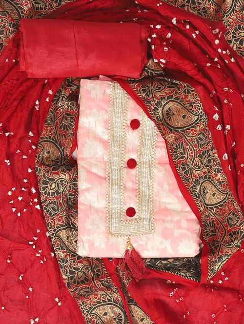 zari work self design unstitched suit set - 19618661 - Very Small Image - 1