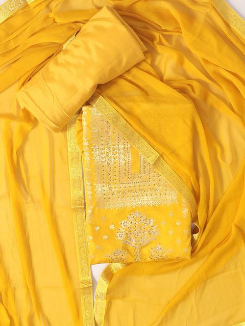 zari work self design unstitched suit set - 19618676 - Very Small Image - 1