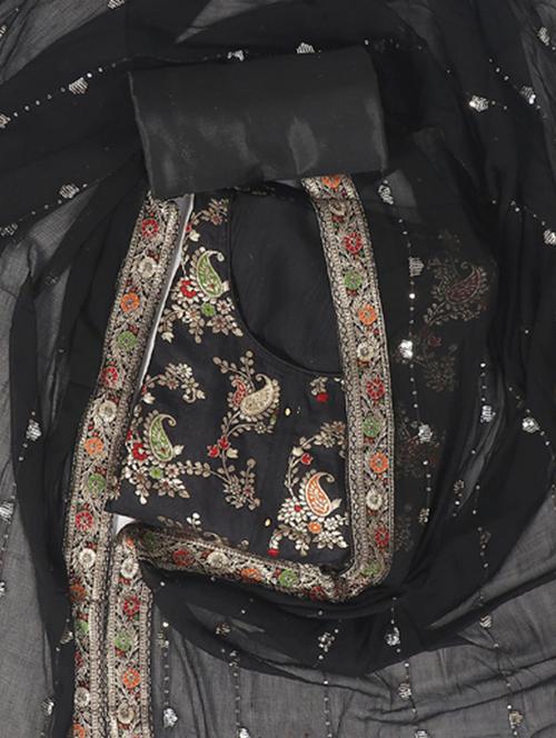 zari work self design unstitched suit set - 19618681 - Very Small Image - 1