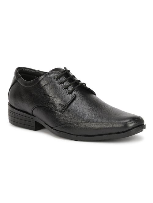 black synthetic & mesh laceup derbies - 19618734 - Very Small Image - 1