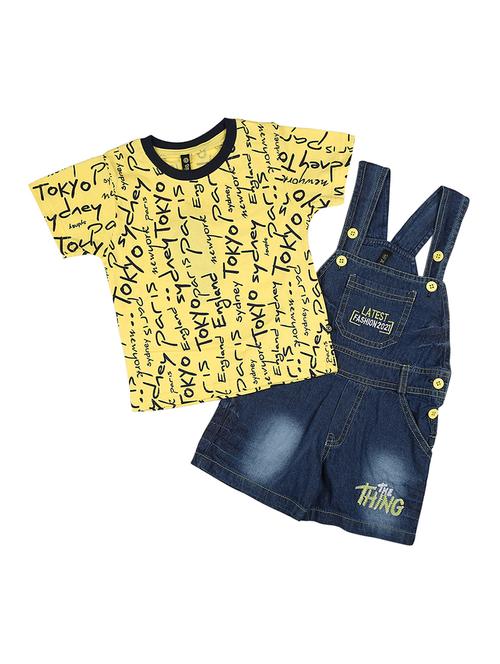 kids round neck printed dungree - 19618896 - Very Small Image - 1