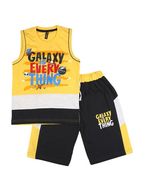 kids typographic printed shorts set - 19618907 - Very Small Image - 1