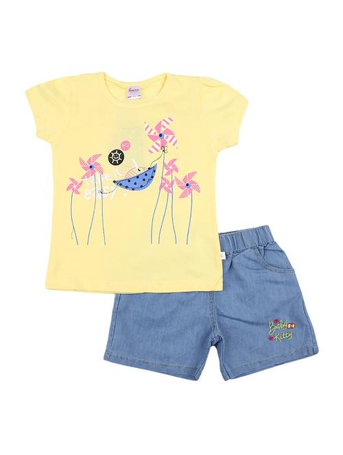 kids graphic printed shorts set - 19619141 - Very Small Image - 1